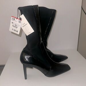 Zara heeled sexy chic boots party boots